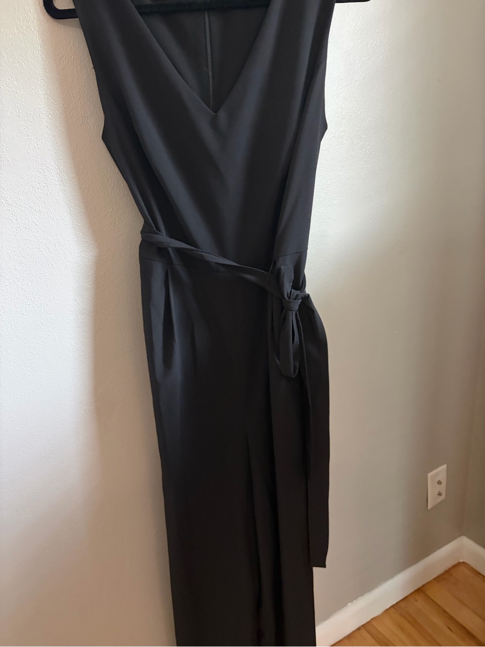 Calvin Klein Black sleeveless Jumpsuit with Waist Tie